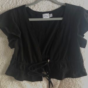 Princess Polly black crop top